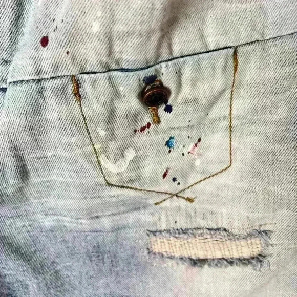 AKOO No Rivals Distressed 100% Cotton Shorts. - Picture 5 of 7